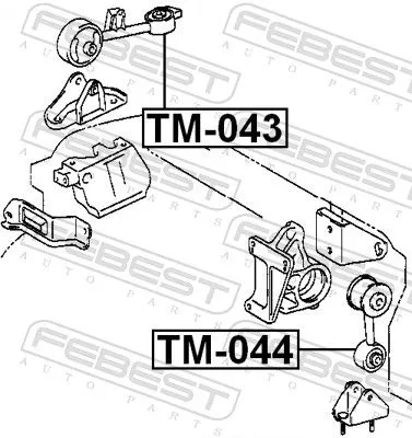 FEBEST Mounting, engine (TM-044)