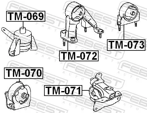 FEBEST Mounting, engine (TM-072)