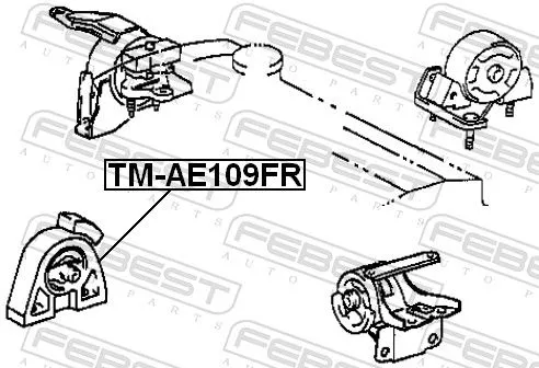 FEBEST Mounting, engine (TM-AE109FR)