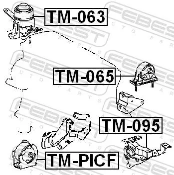 FEBEST Mounting, engine (TM-PICF)