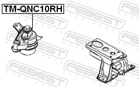 FEBEST Mounting, engine (TM-QNC10RH)