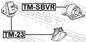 FEBEST Mounting, engine (TM-SBVR)