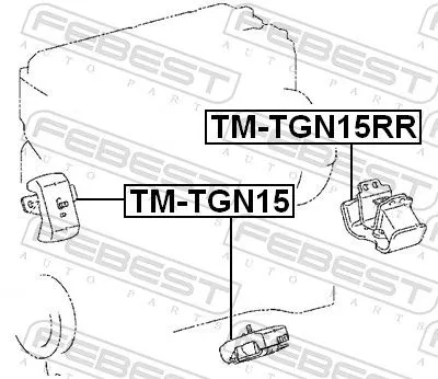 FEBEST Mounting, engine (TM-TGN15)