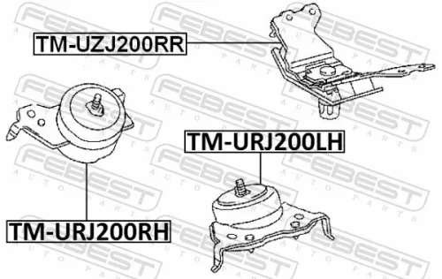 FEBEST Mounting, engine (TM-UZJ200RR)