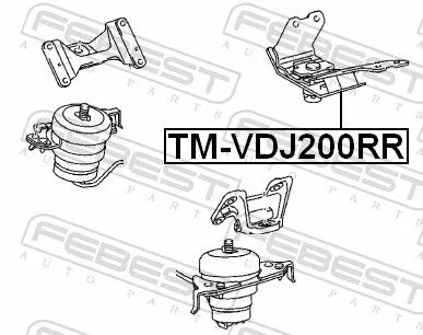 FEBEST Mounting, engine (TM-VDJ200RR)