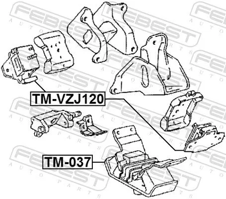FEBEST Mounting, engine (TM-VZJ120)
