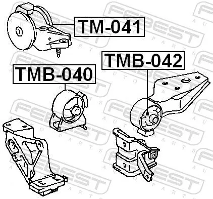 FEBEST Mounting, engine (TMB-040)