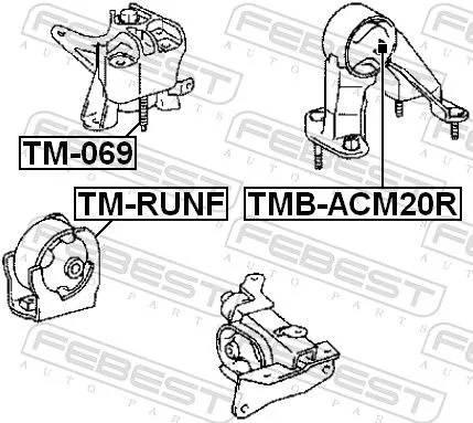 FEBEST Mounting, engine (TMB-ACM20R)