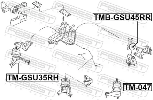 FEBEST Mounting, engine (TMB-GSU45RR)