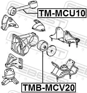FEBEST Mounting, engine (TMB-MCV20)