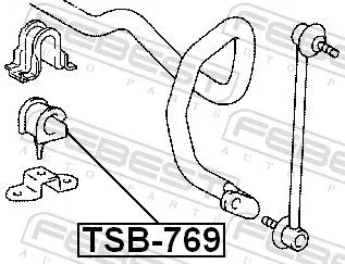 FEBEST Mounting, stabiliser bar (TSB-769)