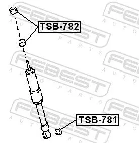 FEBEST Spacer Bush, shock absorber (TSB-781)