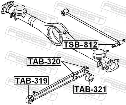 FEBEST Mounting, control/trailing arm (TSB-812)