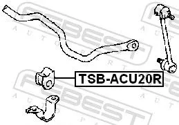 FEBEST Mounting, stabiliser bar (TSB-ACU20R)