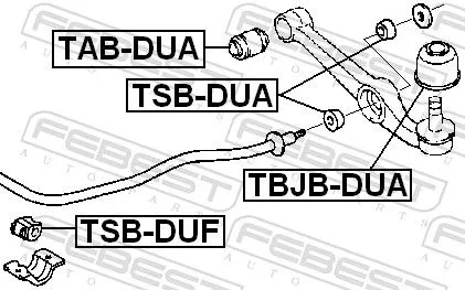 FEBEST Mounting, control/trailing arm (TSB-DUA)