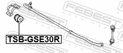 FEBEST Mounting, stabiliser bar (TSB-GSE30R)