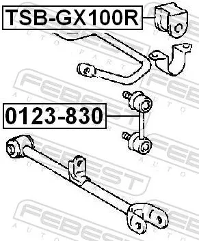 FEBEST Mounting, stabiliser bar (TSB-GX100R)