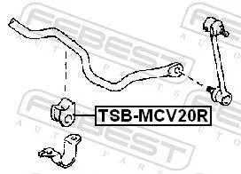 FEBEST Mounting, stabiliser bar (TSB-MCV20R)