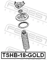 FEBEST Dust Cover Kit, shock absorber (TSHB-18-GOLD)