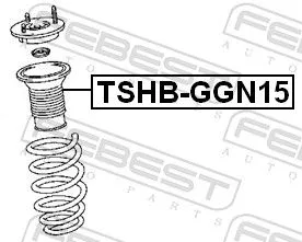FEBEST Protective Cap/Bellow, shock absorber (TSHB-GGN15)