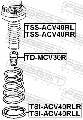 FEBEST Spring Seat (TSI-ACV40RLL)