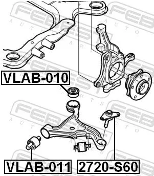 FEBEST Mounting, control/trailing arm (VLAB-010)