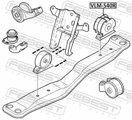 FEBEST Mounting, engine (VLM-S40R)