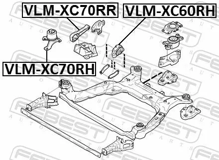 FEBEST Mounting, engine (VLM-XC70RH)