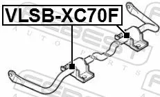 FEBEST Mounting, stabiliser bar (VLSB-XC70F)