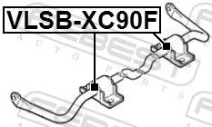 FEBEST Mounting, stabiliser bar (VLSB-XC90F)