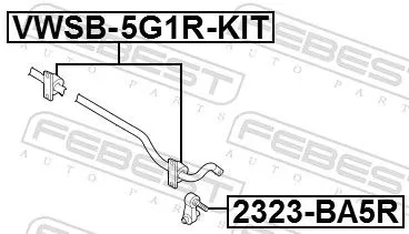 FEBEST Repair Kit, stabiliser bush (VWSB-5G1R-KIT)