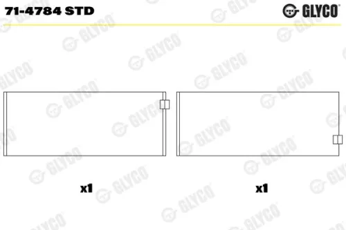GLYCO Connecting Rod Bearing (71-4784 STD)