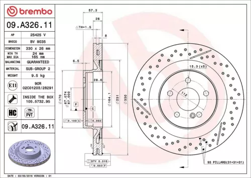 BREMBO Brake Disc (09.A326.11)