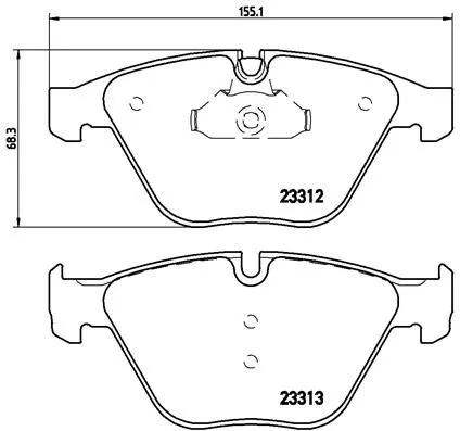BREMBO Brake Pad Set, disc brake (P 06 054)
