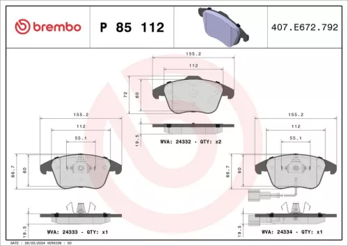 Brake Pad Set, disc brake
