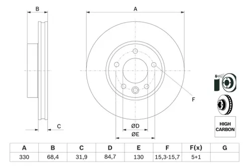 BOSCH Brake Disc (0986479248)