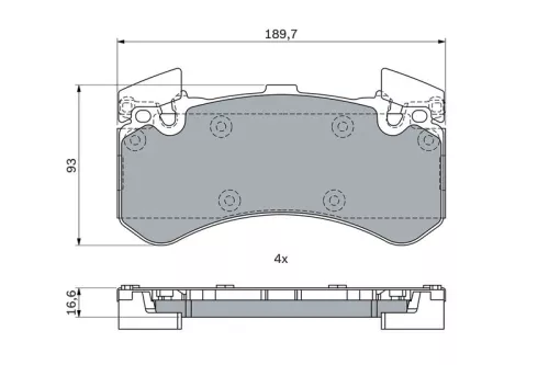 BOSCH Brake Pad Set, disc brake (0986494991)
