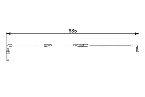 BOSCH Warning Contact, brake pad wear (1987473003)
