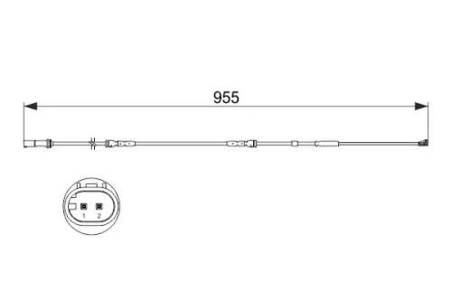 BOSCH Warning Contact, brake pad wear (1 987 473 511)