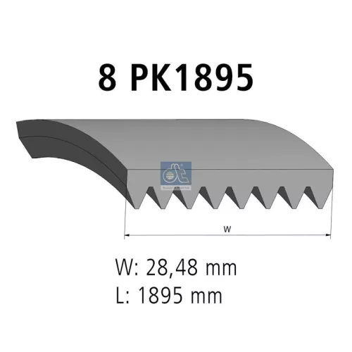 DT Spare Parts V-Ribbed Belt (1.21859)