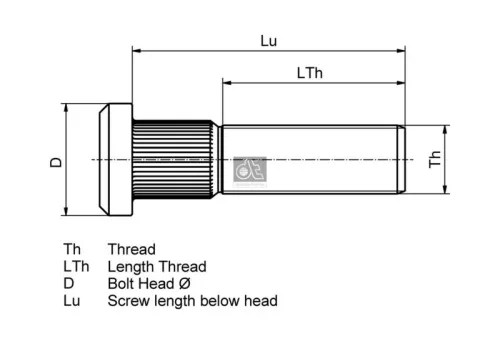 DT Spare Parts Wheel Stud (2.65100)