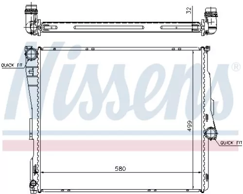 NISSENS Radiator, engine cooling (60803A)