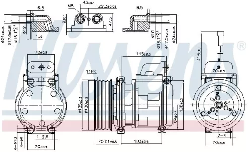 NISSENS Compressor, air conditioning (890331)