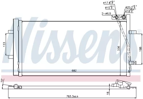 NISSENS Condenser, air conditioning (940255)