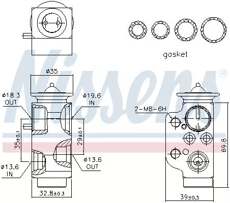 NISSENS Expansion Valve, air conditioning (999320)