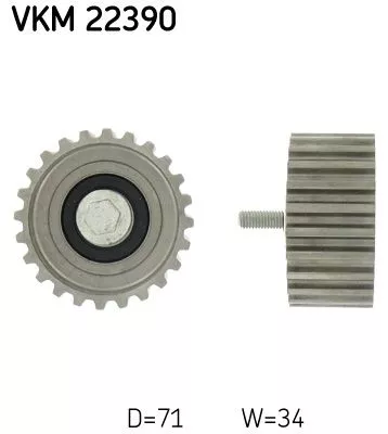 SKF Deflection Pulley/Guide Pulley, timing belt (VKM 22390)