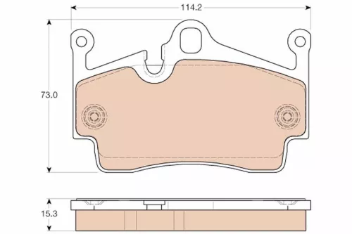 TRW Brake Pad Set, disc brake (GDB1961)