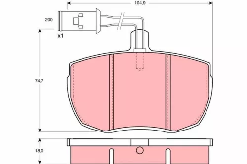 TRW Brake Pad Set, disc brake (GDB789)
