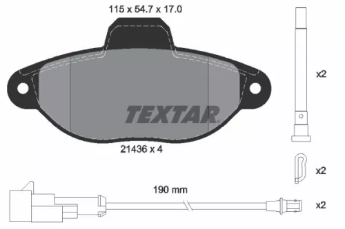 TEXTAR Brake Pad Set, disc brake (2143609)