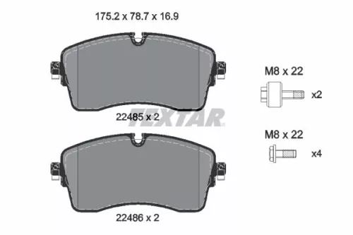 TEXTAR Brake Pad Set, disc brake (2248505)